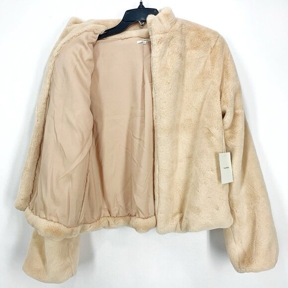 Tularosa Inori Faux Fur Jacket in Sand Stone Size M - Picture 5 of 8